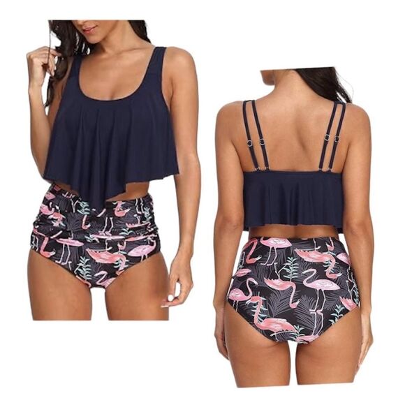 Other - Women's High Neck Two Piece Bathing Suit Top High